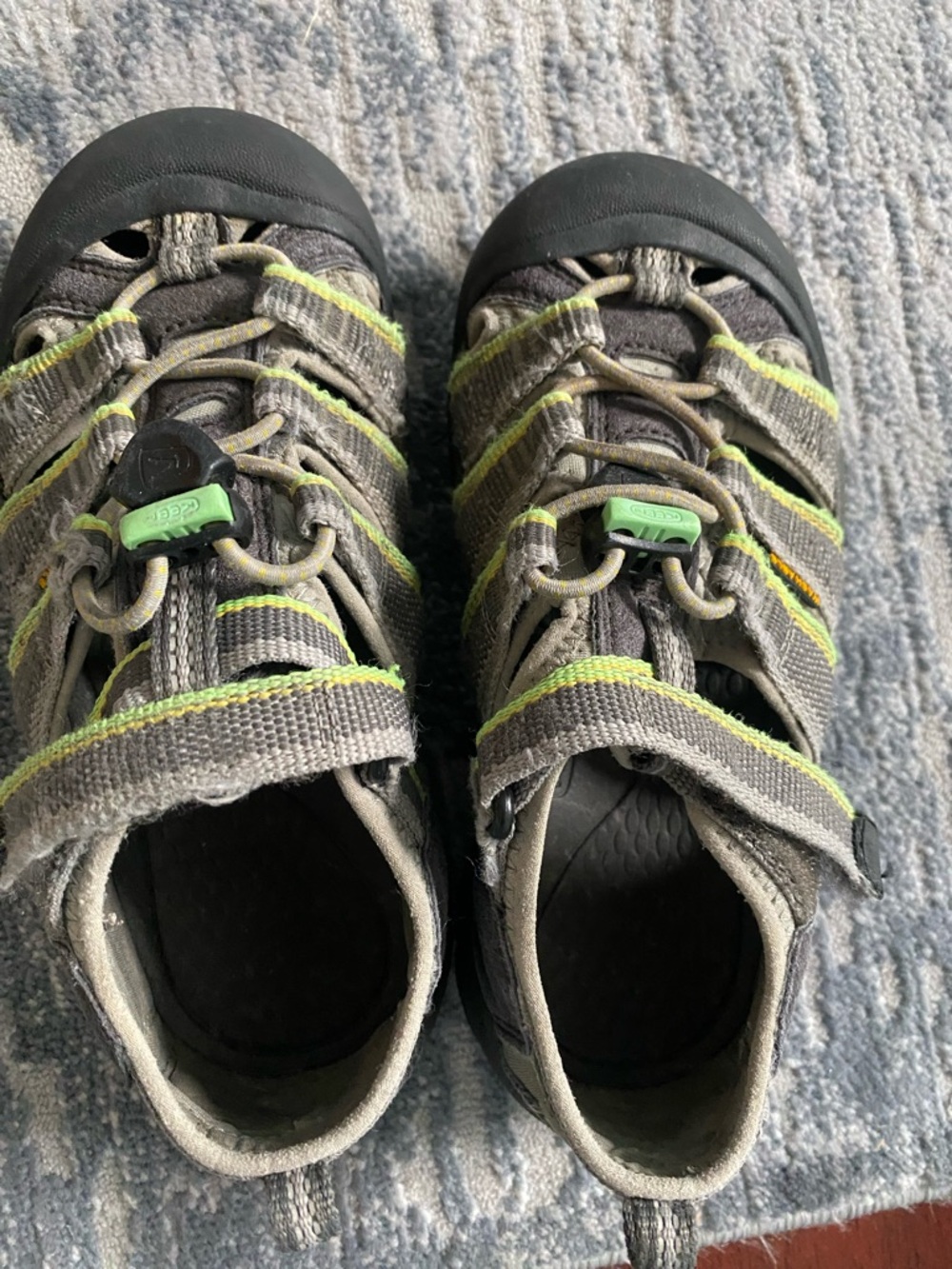 Keens Kids Gray and Lime Active Sandals